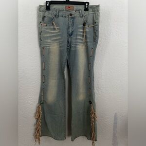 Size 9/10 CREST Western Y2k Flared Jeans